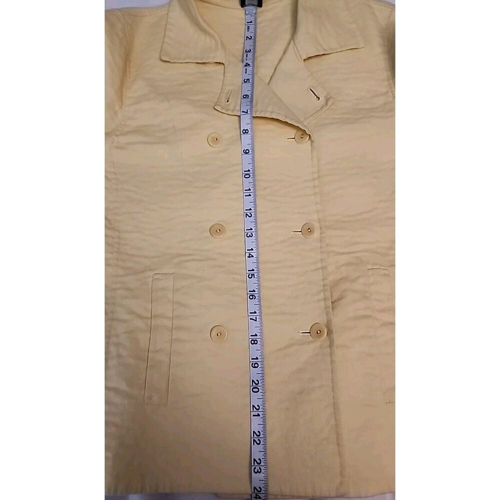 Eileen Fisher Cream Quilted Double-Breasted Jacket - Picture 8 of 10
